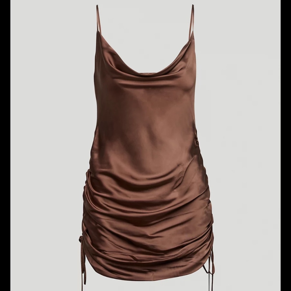 Aritzia Wilfred Only ruched slip Dress